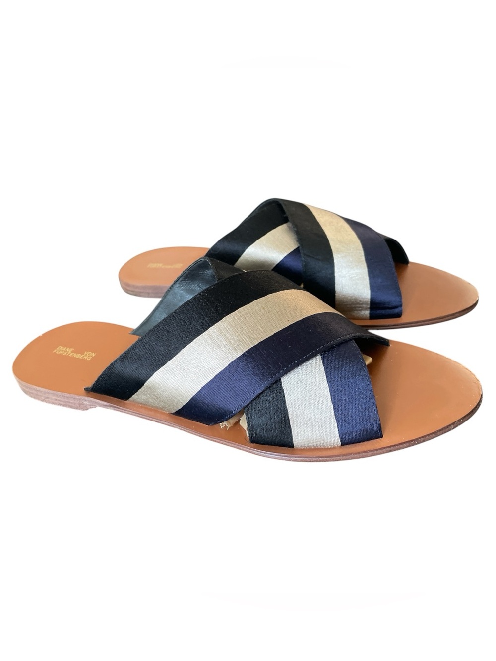 DIANE VON FURSTENBERG Bailie Sandal | Nordstrom Striped Crisscross, EU40 | US10m